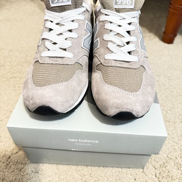 $349 Authentic NEW BALANCE U996GR Made in USA Men\'s Gray Suede Sneakers Sz.10.5